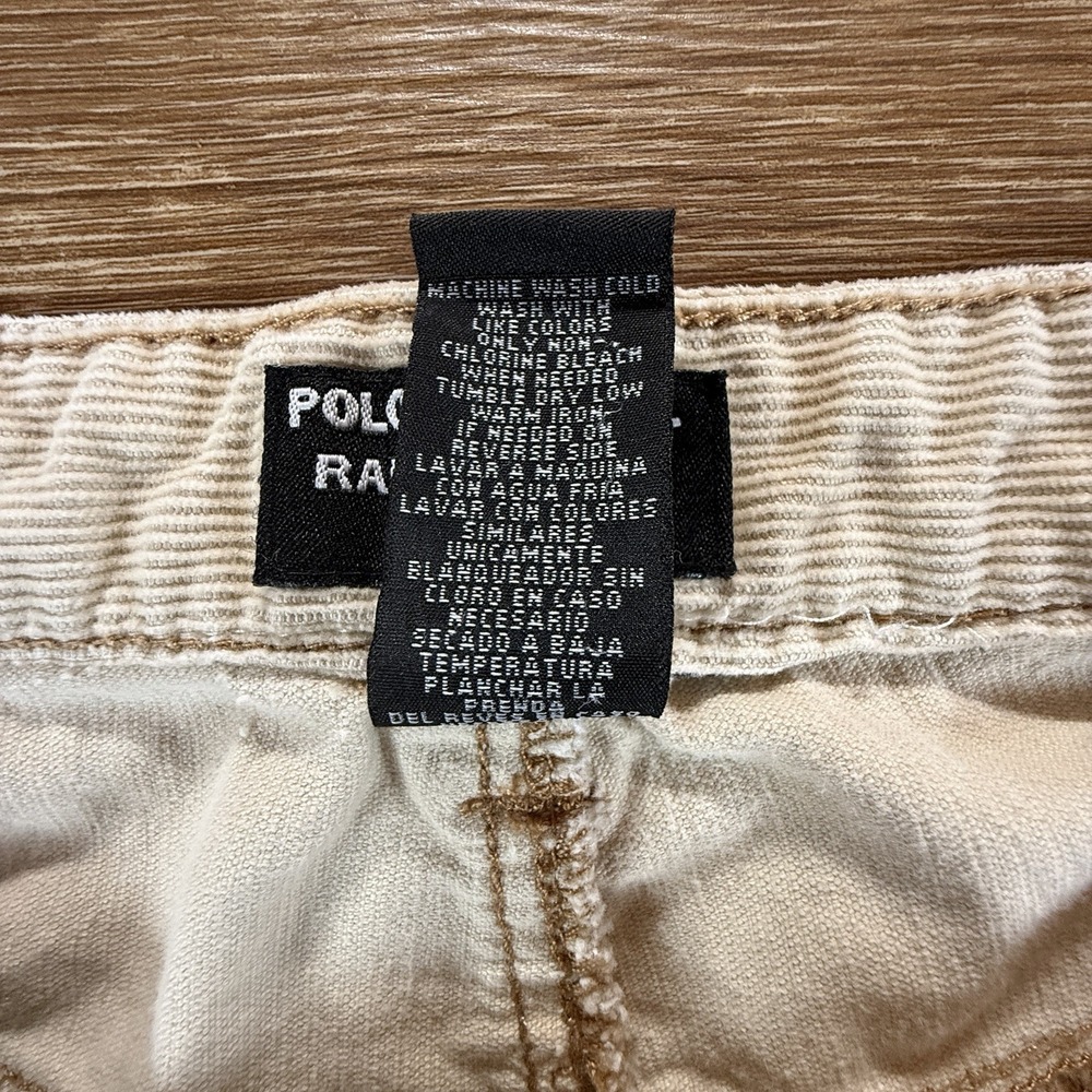 Polo Jeans Co Ralph Lauren Pants Women's 8x30 Beige Corduroy Stretch Classic - Picture 4 of 9